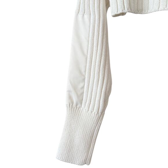 NWT Women's Urban Outfitters Kade Cropped Knit ribbed Jumper Sweater Ivory-Small - Picture 5 of 7
